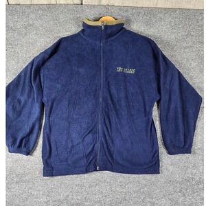 Vintage Tipsy Mens Fleece Jacket Blue The Ozarks Embroidered Zip Up Size M